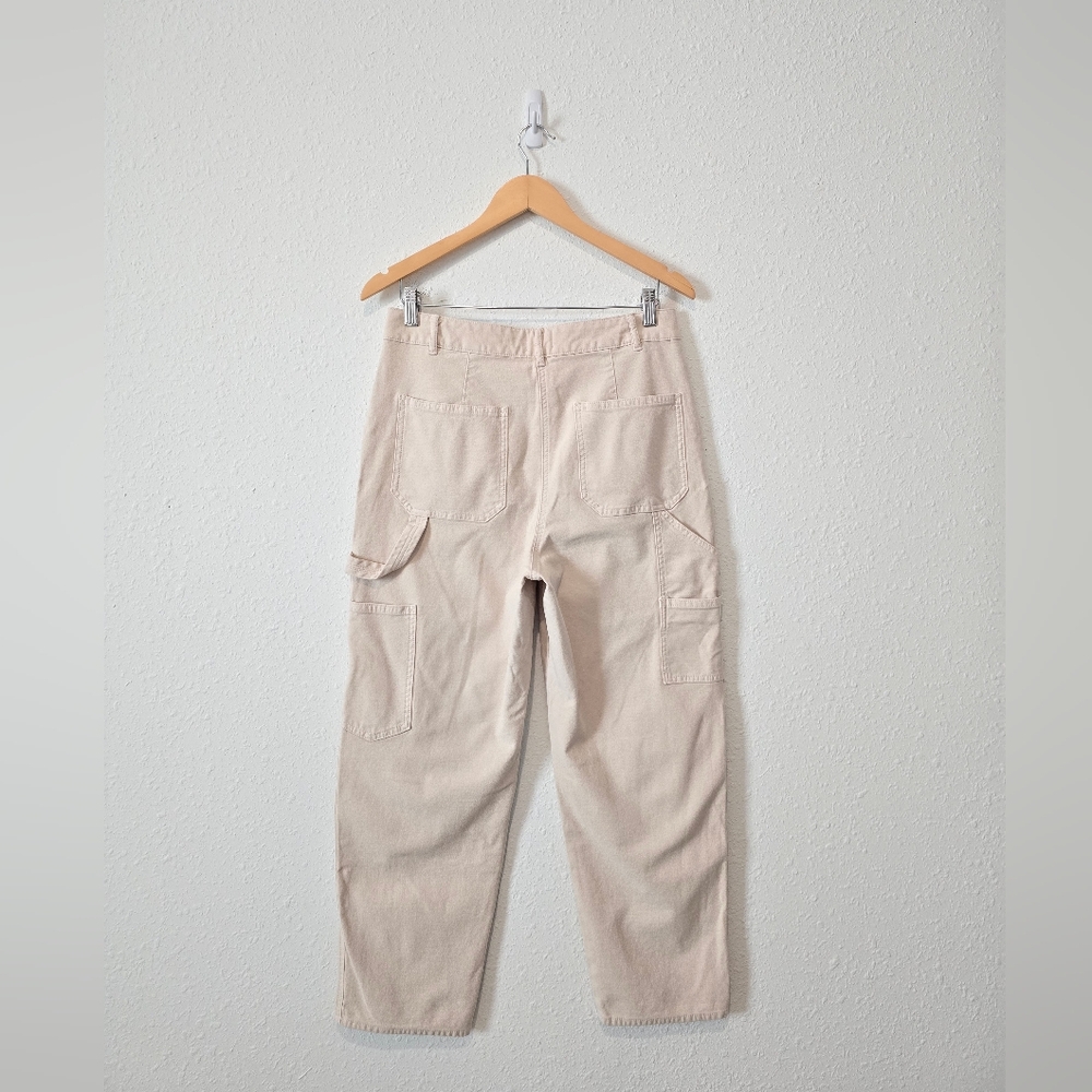 Aritzia Wilfred Cream Utility Patch Pocket Relaxed Pants 10 - Picture 6 of 10